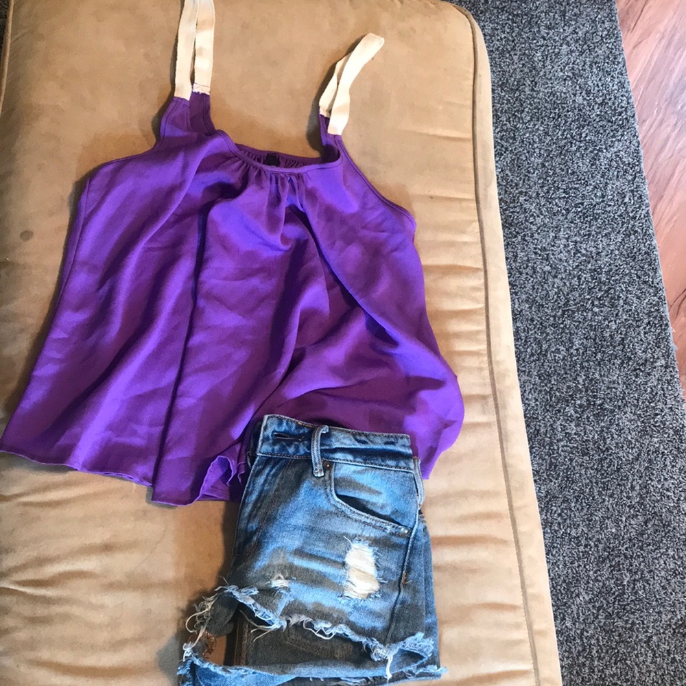 Purple tank top blouse